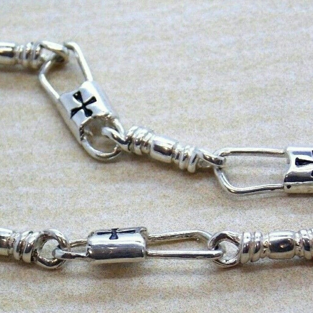 Fishers of Men Acts Sterling Silver Bracelet Maltese 9 inches